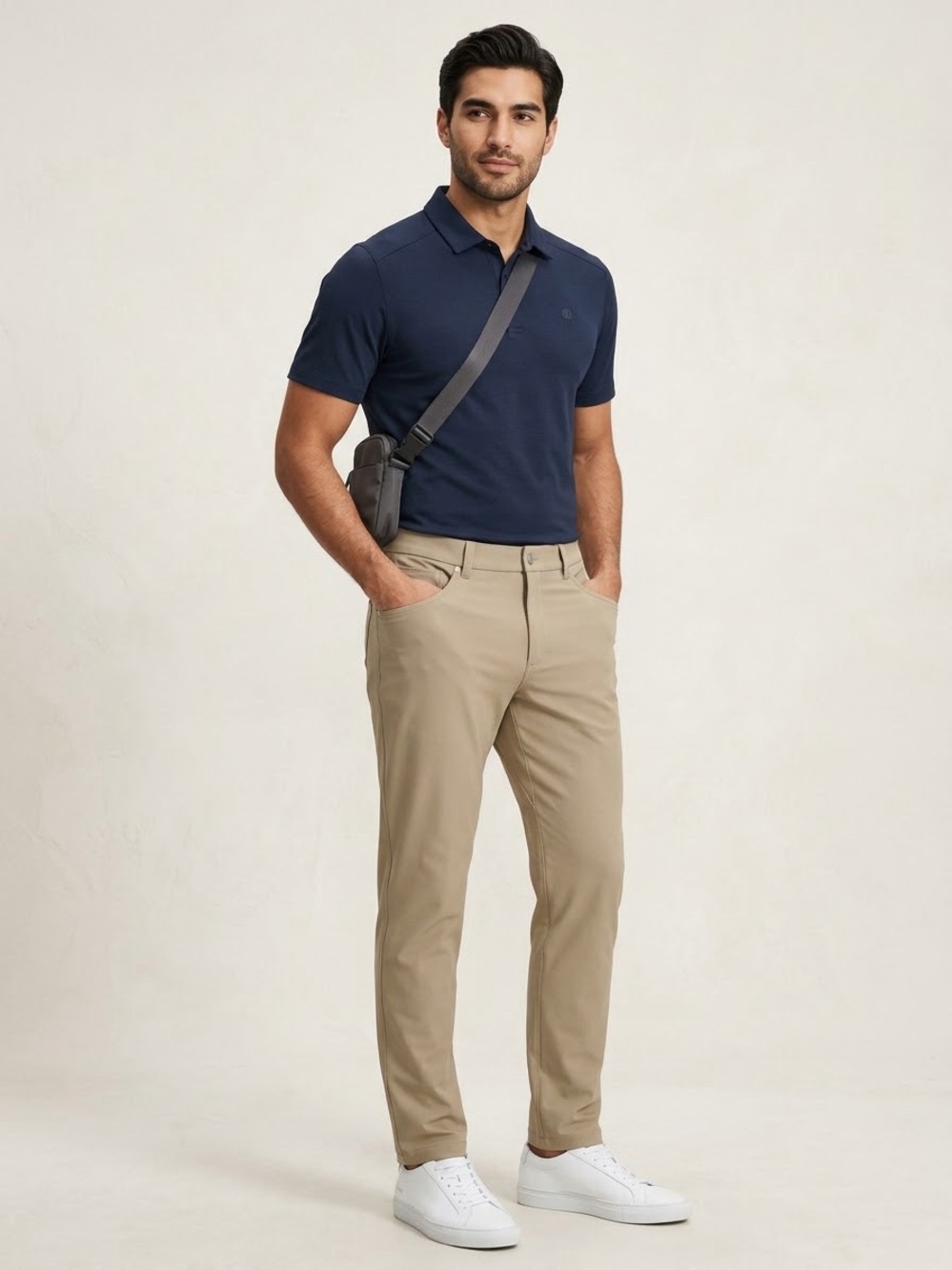 Lululemon Men ABC Pant 32 Warpstreme 5 Pocket Tan Beige Golf Chino LM5AQ9S